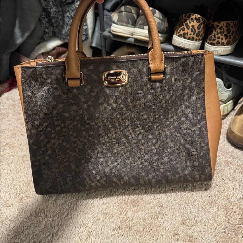 Michael Kors Signature Brown and Tan Tote